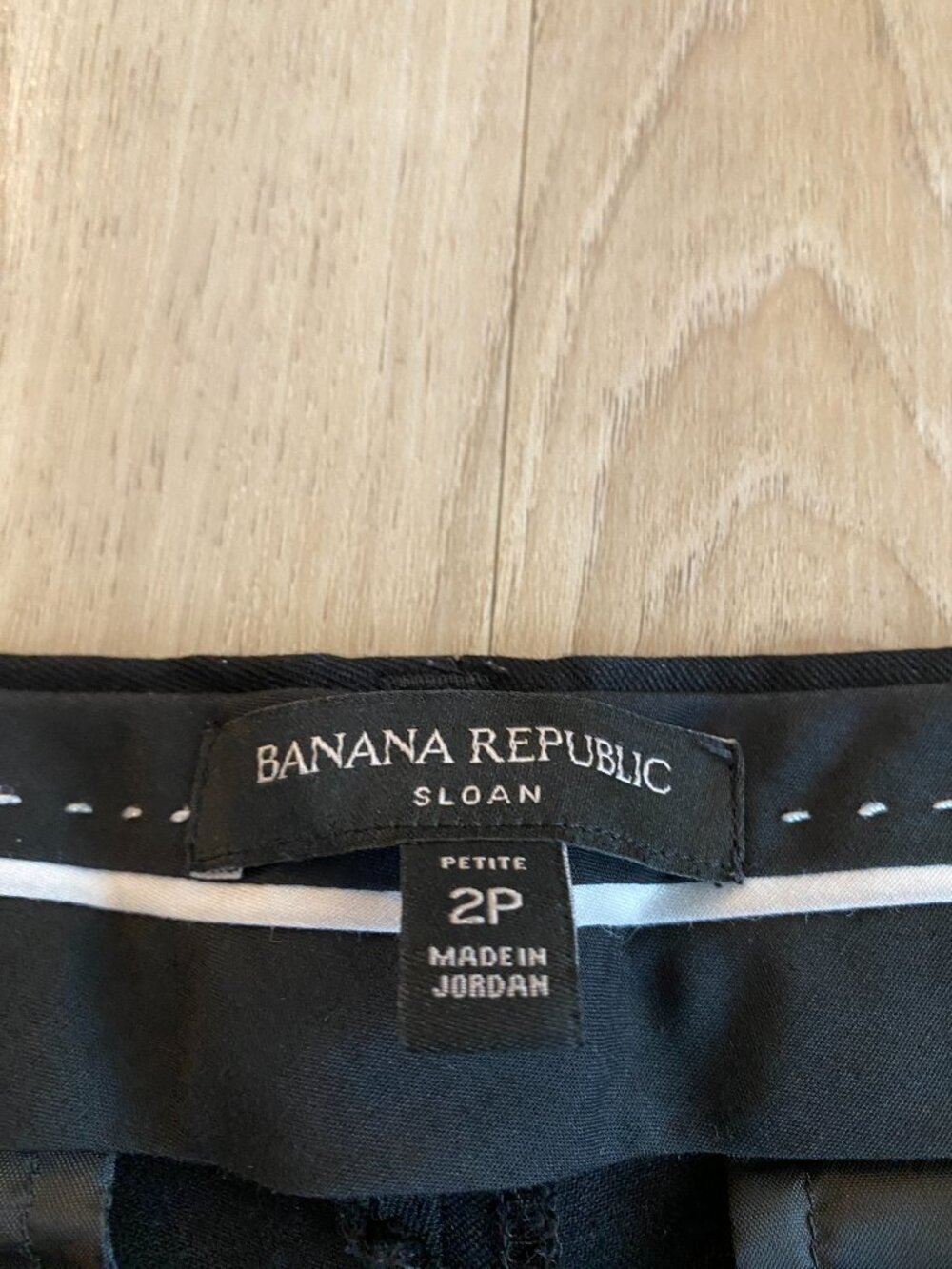 Banana Republic Sloan Pants 2P Petite Black Slim Ankle Low Rise Career Workwear - Picture 7 of 9